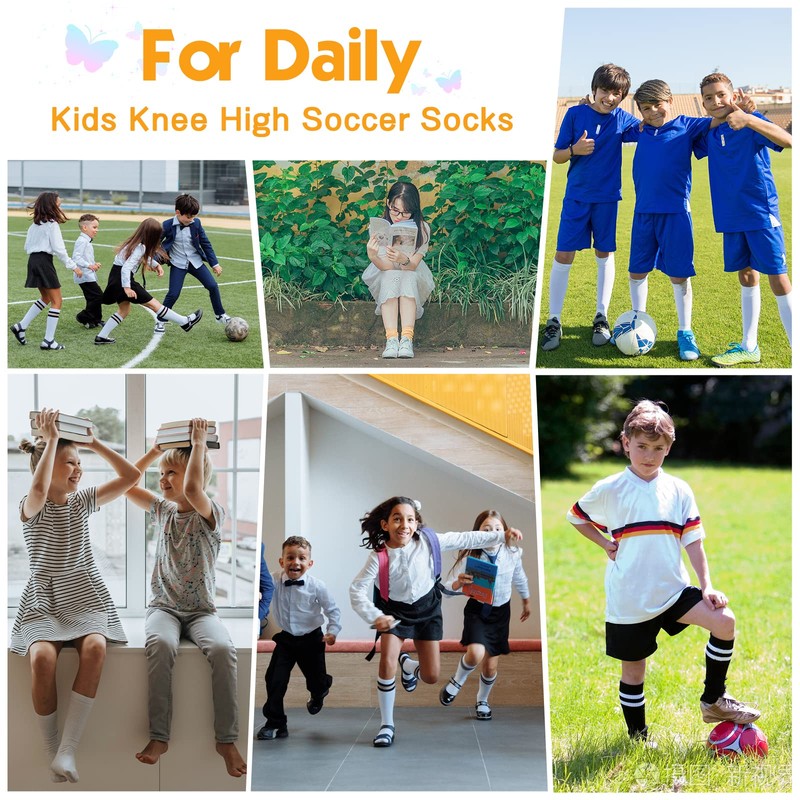 Girls Baseball Softball Soccer Socks for Toddler Girls Knee High