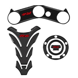 R6 3D Motorcycle Tank Pad Gas Tank Protector Compatible with Yamaha YZF-R6 R6 Anti Slip Tank Pad Stickers Gas Oil Fuel Tank Pad Protectors