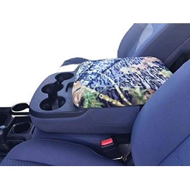 Car Console Covers Plus Made in USA Fleece Auto Armrest Center Console Cover Designed for Ram 1500 2500 3500 2014-2024 Mossy Oak