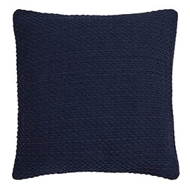 Drift Home - Hayden - 100% Recycled Cotton Cushion Cover - 43 x 43cm in Navy