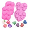 Molde De Silicón Flores Rosas 6 Cavidades Jabones Repostería