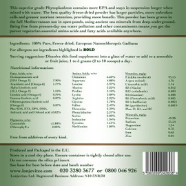 Lonjevitee Phytoplankton - Gold Grade, Pure Freeze Dried Powder - 100g Pouch