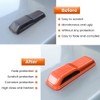 Riloer 2 pieces black car bonnet hinge cover trim decoration