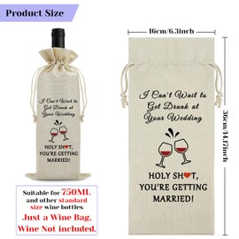 Wedding Wine Gift Bags Wedding Gift for Couple Groom to Be Gift Bride to Be Gift Congratulation Engagement Proposal Gift for Couple Wine Gift Bags Wedding Party Engagement Congratulation Decorations