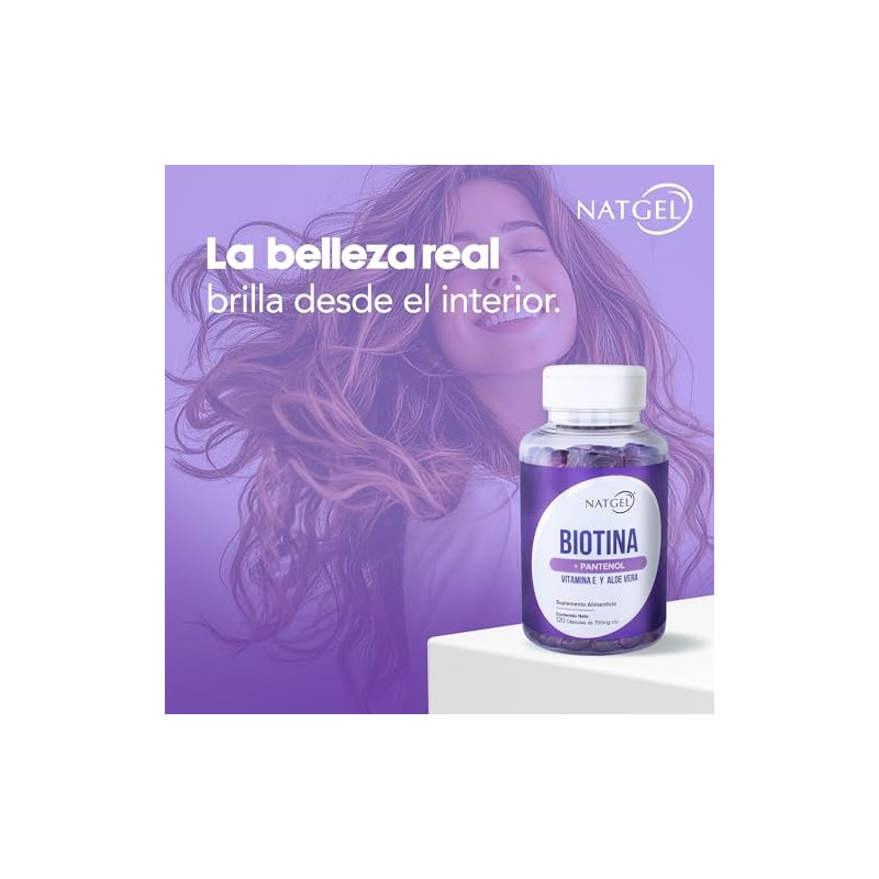 Biotina Vitaminas para Cabello, 120 Softgels