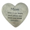 Mom “Deep in our hearts you'll always stay...” Cement Heart