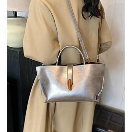 Tote Bag Soft Top Handle Handbag for Women Vegan Leather Shoulder Purse Vintage Handbag Crossbody Bag for Work Travel