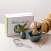 Traditional Matcha Tea Ceremony Set with Ceramic Bowl, Bamboo Whisk,