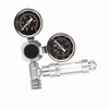 CO2 Regulator Aquarium Dual Gauge Display with Bubble Counter and