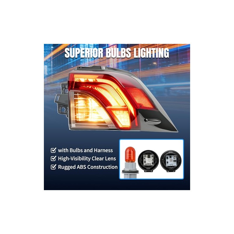Convitex Passenger Outer LED Tail Light Assembly for Toyota RAV4