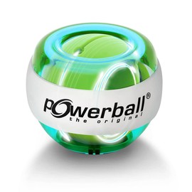 Powerball Kernpower Lightning Green Gyroscopic Hand Exerciser with Green Light Effect, Transparent Green