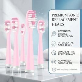 Cepillo De Dientes Eléctrico Sónico Para Adultos Con 5 Cabezales De Repuesto, 3 Modos De Cepillado Y Temporizador Incorporado De 2 Minutos, Cepillos D