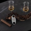 Stainless Steel Cigar Cutter "Precision Cut" - Double Blade for