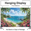 Summer Hawaiian Beach Backdrop Tropical Backdrop 10x8ft