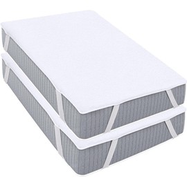 Utopia Bedding Mattress Protector 90 x 200 cm Waterproof (Pack of 2), with Elastic Corner Ties, Oeko-Tex Certified Mattress Topper, Breathable, Mattress Protector