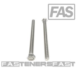 FAS (5) 5/16-18x4 316 Stainless Steel Hex Cap Screws Hex Bolts FT MARINE GRADE