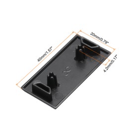 QUARKZMAN Pack of 6 V-Slot 4.2 mm Hole Diameter EU Standard Aluminium Profile End Cap 20 x 20 mm ABS Aluminium Extrusion Plug for 3D CNC
