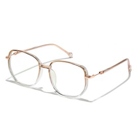 JOLLYNOVA Oversized Blue Light Blocking Reading Glasses for Women, Drill Edge Fashion Readers (Gold, 2, x)