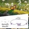 Butterfly Bracelet Sterling Silver Purple Butterfly Bracelet Animal Jewelry for