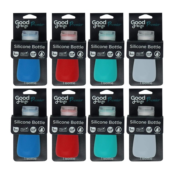 Good To Go Premier Silicone Bottle, 3 Ounce (Carton of