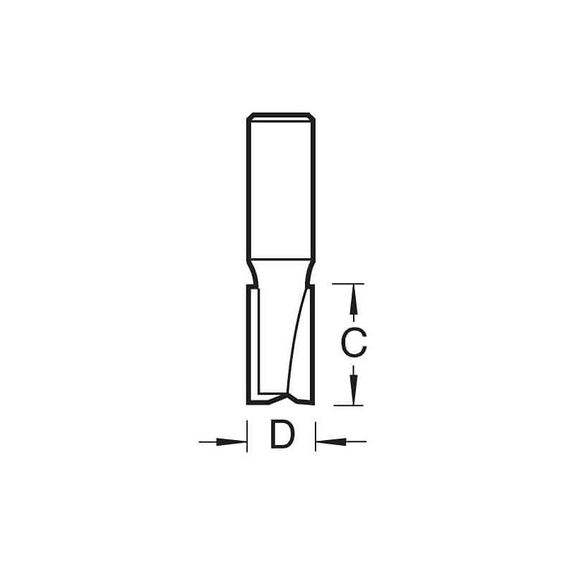Trend - Two flute cutter 12.7mm diameter - TR17DX12MMTC