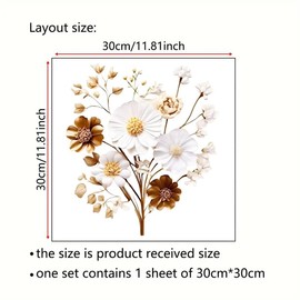 Beautiful Platinum Flower Branch Toilet Cover Sticker Decals,Fish Bird Flower Leaf Waterproof Toilet Lid Tank Seat Decals Cistern Self-Adhesive Bathroom Wall Sticker