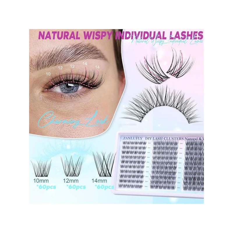 Lash Cluster Wispy 래쉬 클러스터 위스피 속눈썹 천연 CC-컬리 잔루플라이