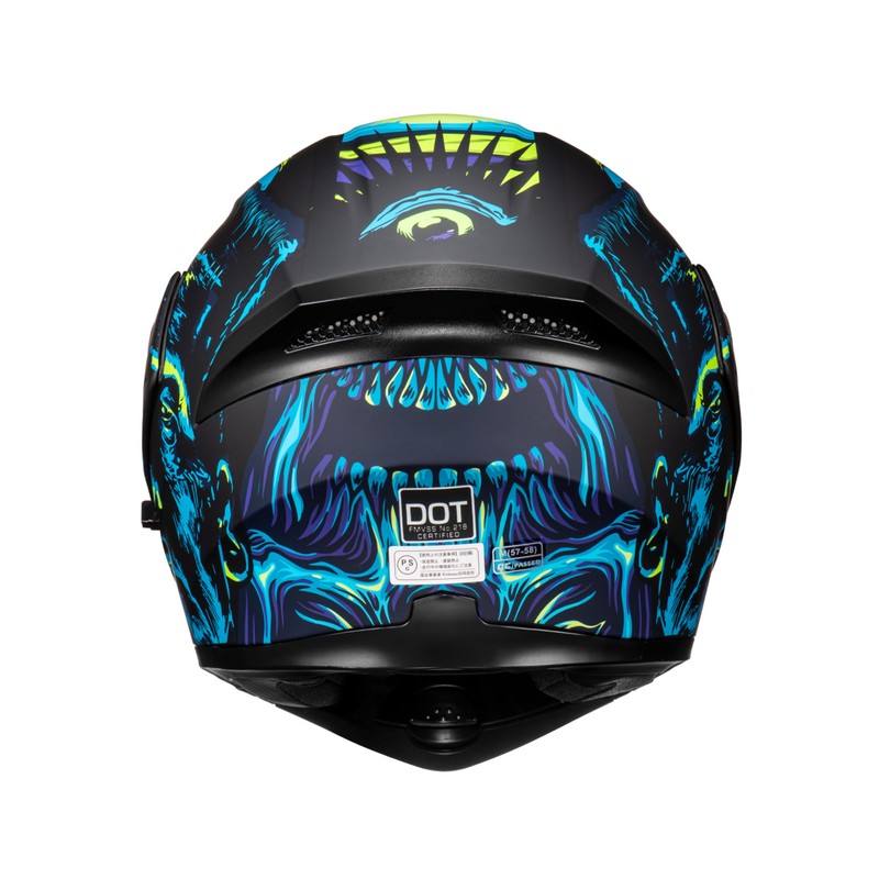 KYPARA Motorcycle Dual Visor Flip up Modular Full Face Helmet