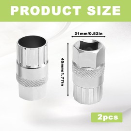 Bicycle Flywheel Removers, Cassette Removal Tool Compatible with Shimano, Sunrace, Sram & DNP 6/7/8/9/10/11 Speed, Cassette Lockring Tool for Smooth Shifting & Efficient Repairs(Silver, 2 Pcs)