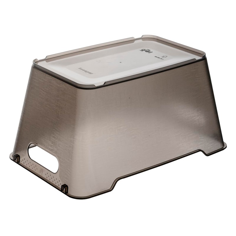 keeeper 6 Litre Textured Storage Box Lotta Crystal Grey