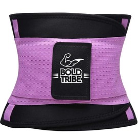 BOLD TRIBE Faja Reductora Doble Compresión Ejercicio Gym Crossfit y Entrenamiento Rosa Chica
