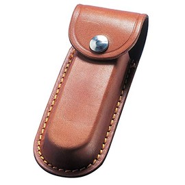 TUFF LUV Genuine Chunky Leather Tan Case Sheath Pouch [Compatible With] Leatherman Wave+ / Rebar/Sidekick/Wingman/Charge+ / Rev/Free P2 & P4