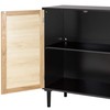 Finnhomy Sideboard Buffet Cabinet, Kitchen Storage Sideboard with Rattan Decorated