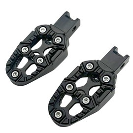 Universal Motorcycle Rear Foot Pegs Passenger Pedal - CNC Machined Aluminum Alloy with Anti-Slip Knurled Surface, Fits Most Electric Bikes (Durable & Wear-Resistant)