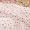 VM VOUGEMARKET Ruffle Duvet Cover Queen with Cute Red Flower
