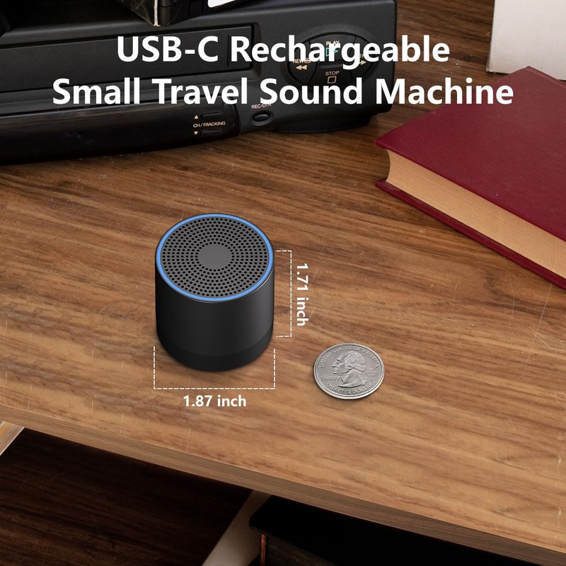 Portable Mini White Noise Machine Sound Machine with 30 Soothing