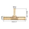 sourcing map Tee Brass Barb Fitting Reducer 3 Way, Fit