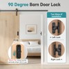 StickNGo Heavy Duty 90 Degree Barn Door Lock, 304 Stainless
