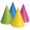 Creative Converting 20PH-0010 Party Hats, Assorted Neon, 8-Pack