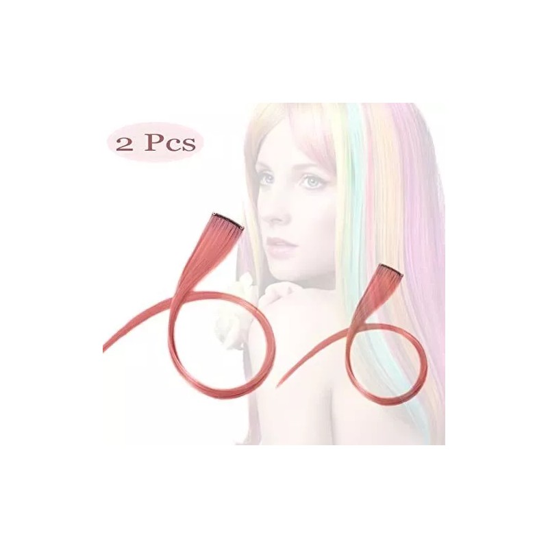 QNI-LMB Extensiones De Cabello Color Pink - Cabello 100% Natural