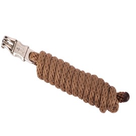 Merauno® Lead Rope for Horse - Tie Rope in Various Stylish Designs, Lead, Tying Rope Pony, Donkey, Goat with Panic Hook (Khaki, Panic Hook)