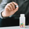 Tight Seal Plastic Bottles with Caps, Laboratory Reaction Bottles, Reusable