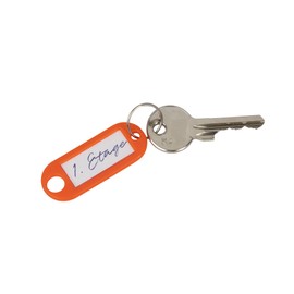 WEDO 262811806 Key Ring for Labelling, Orange, Pack of 100, with Ring