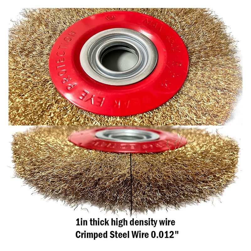 OSFTBVT 8in Bench Wire Wheel Brush | Coarse Crimped Steel