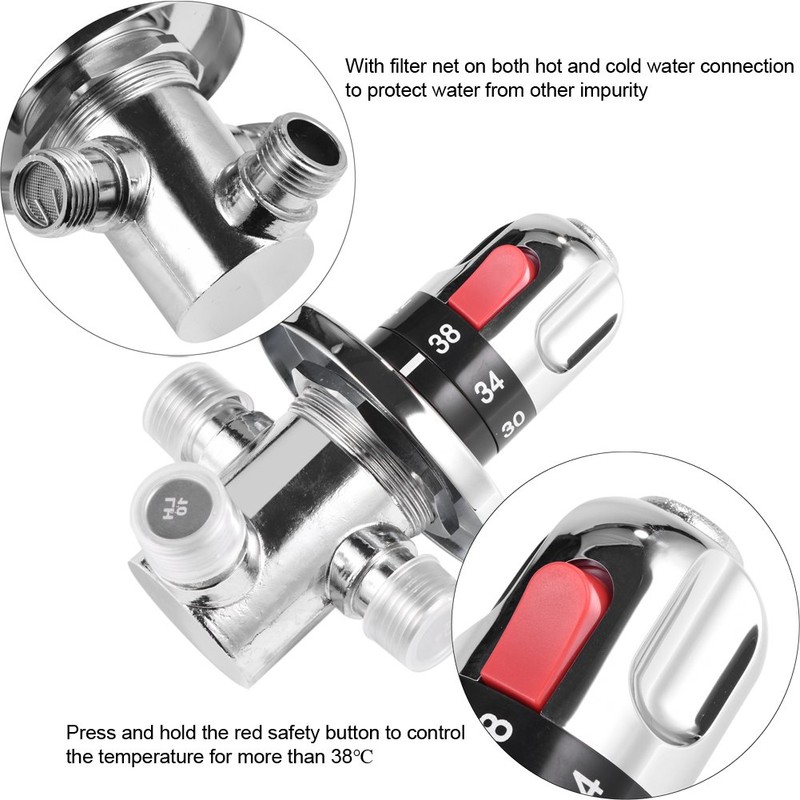 Brass Thermostatic Mixing Water Valve Mixing Temperature Control Valve Mixing