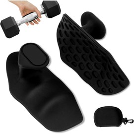 トレーニンググローブ メンズ レディース 滑り止め パワーグリップ 筋トレ用 手首保護付き ダンベル デッドリフト ジム用 左右セット (黒)