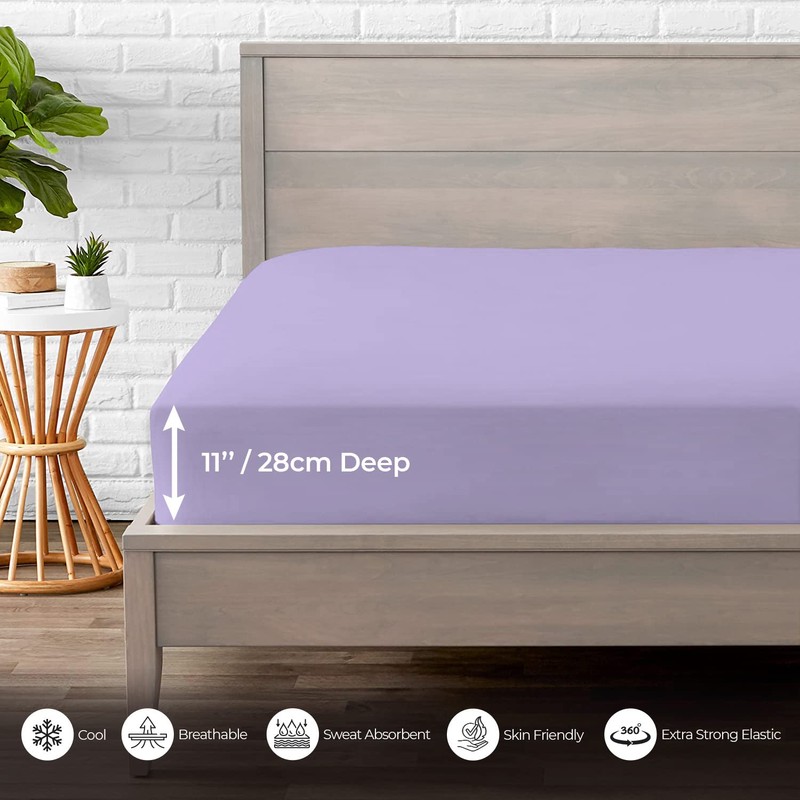 MistyMorning Fitted Sheet, Soft & Premium quality Bedding & Linen,