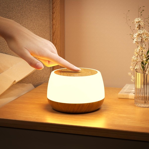 Bonsery Bonsery Nachttischlampe Touch Dimmbar mit 9 Farbwechsel & 3