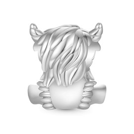 GNOCE Scottish Highland Cow Charm Sterling Silver Charm Bead for Women Girls Wife Daughter Jewelry Gift