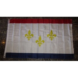 3X5 City Of New Orleans Louisiana Double Sided 2Ply Nylon Poly Flag 3'X5' Banner